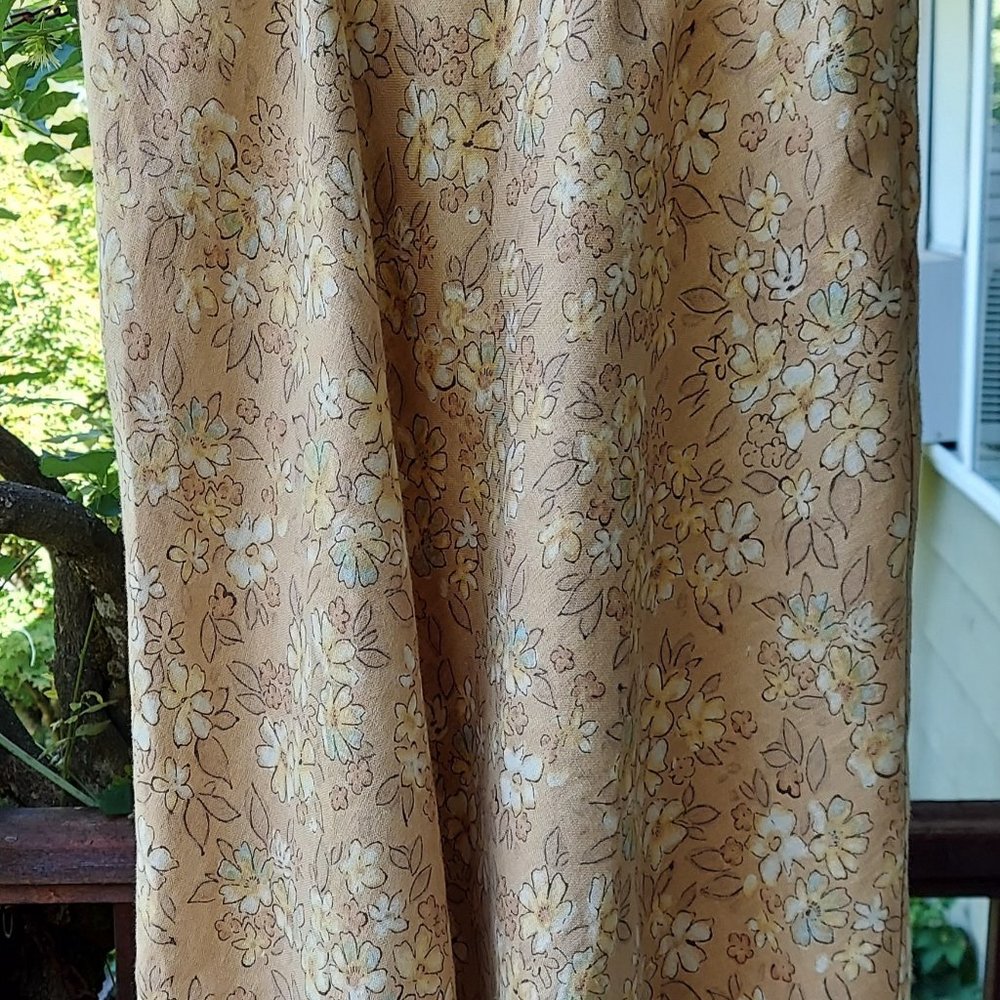 Gorgeous Floral 100% Linen J. Jill Skirt